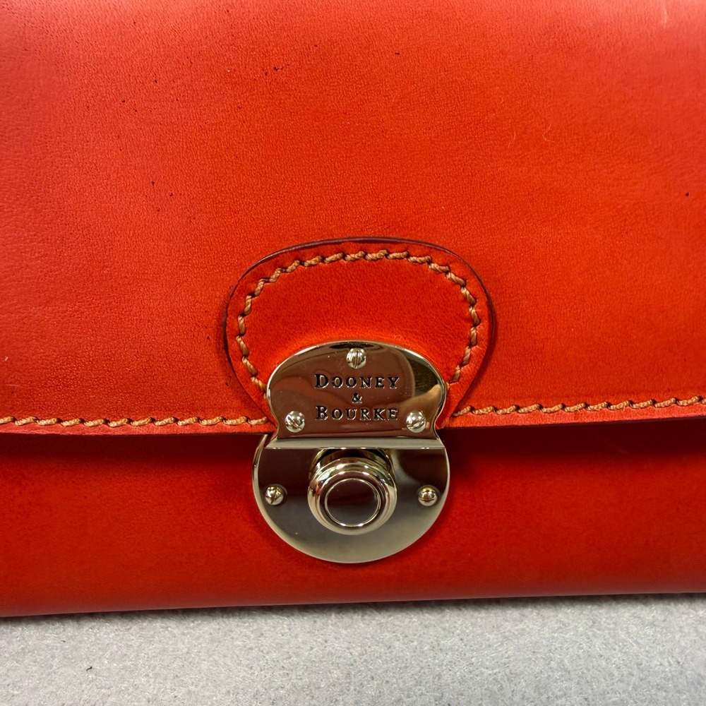 Dooney & Bourke Red Leather Organizer Wallet MBS46 RD Made in Italy with Box - Picture 3 of 8